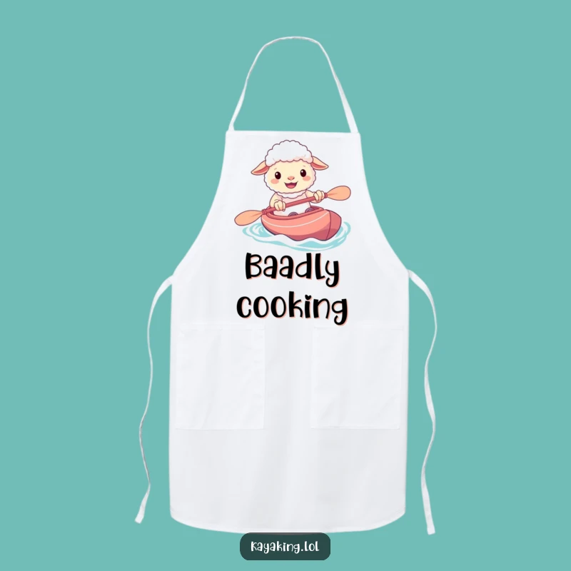 Funny Sheep Kayak Apron: Kitchen Paddling Fun, Hilarious Funny Gift