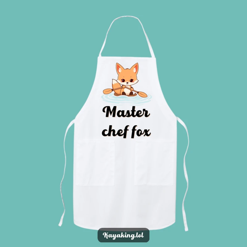 Funny Determined Fox Apron: Kitchen Powerhouse - Perfect Funny Gift