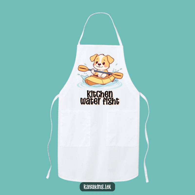 Funny Puppy Kayak Apron: Splashy Chef's Water Fun, Kitchen Protection & Funny Gift