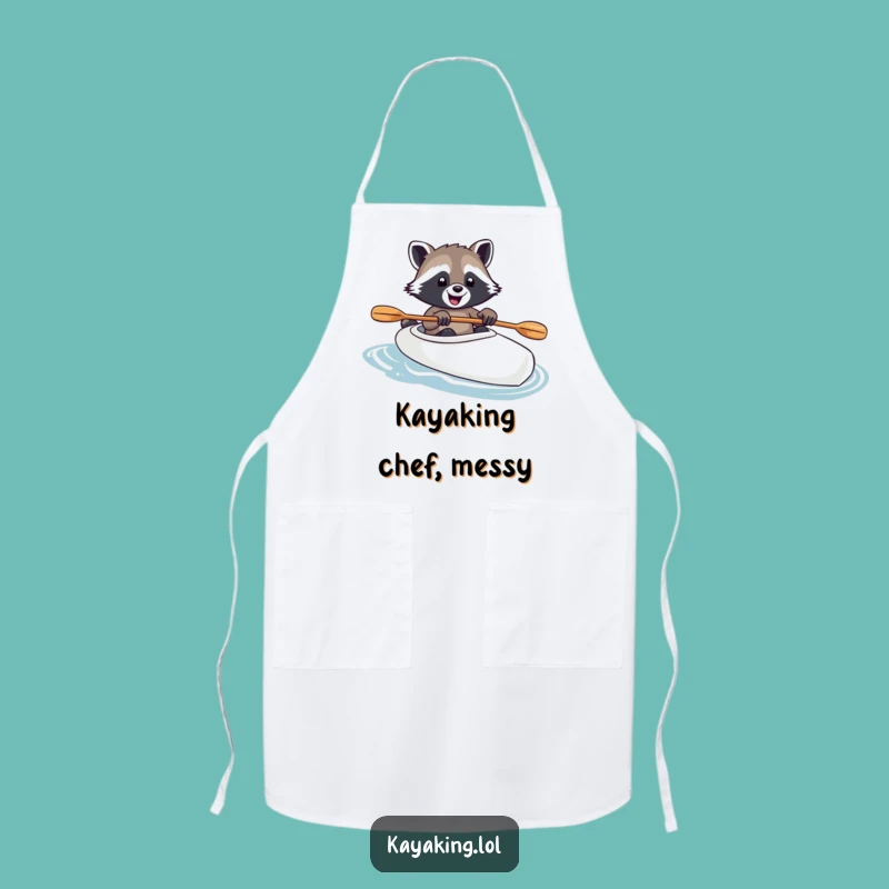 Funny Raccoon Kayak Apron: Joyful Chef's Helper Gift