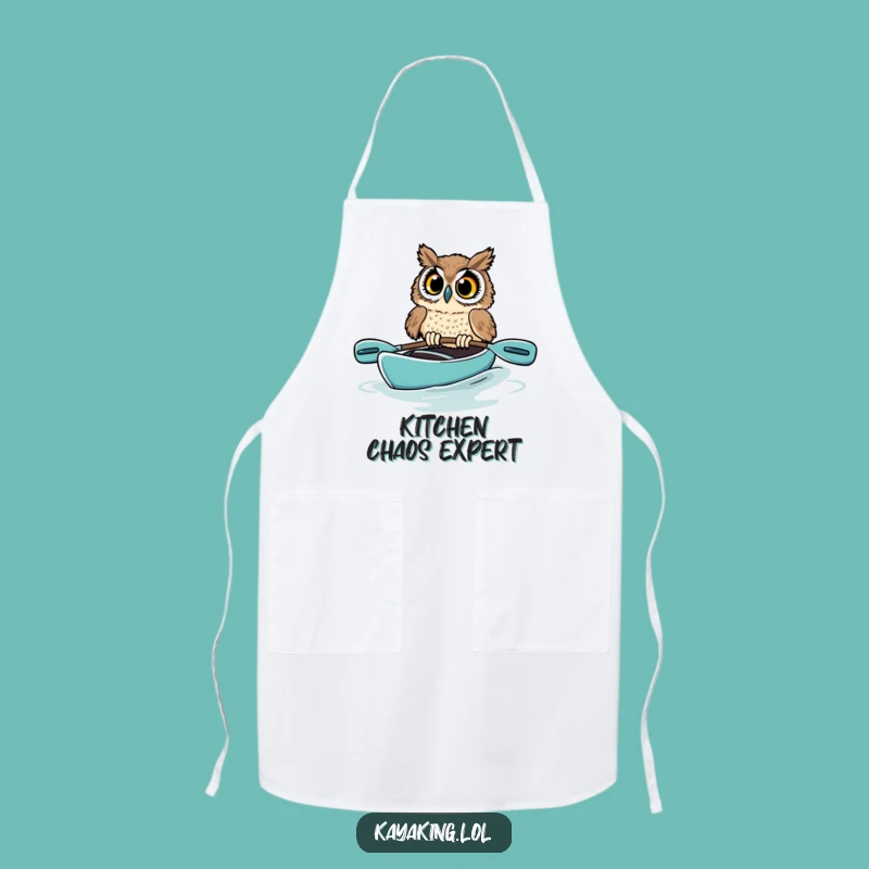 Funny Startled Owl Apron: Hilarious Kitchen Chaos for Aspiring Chefs Gift
