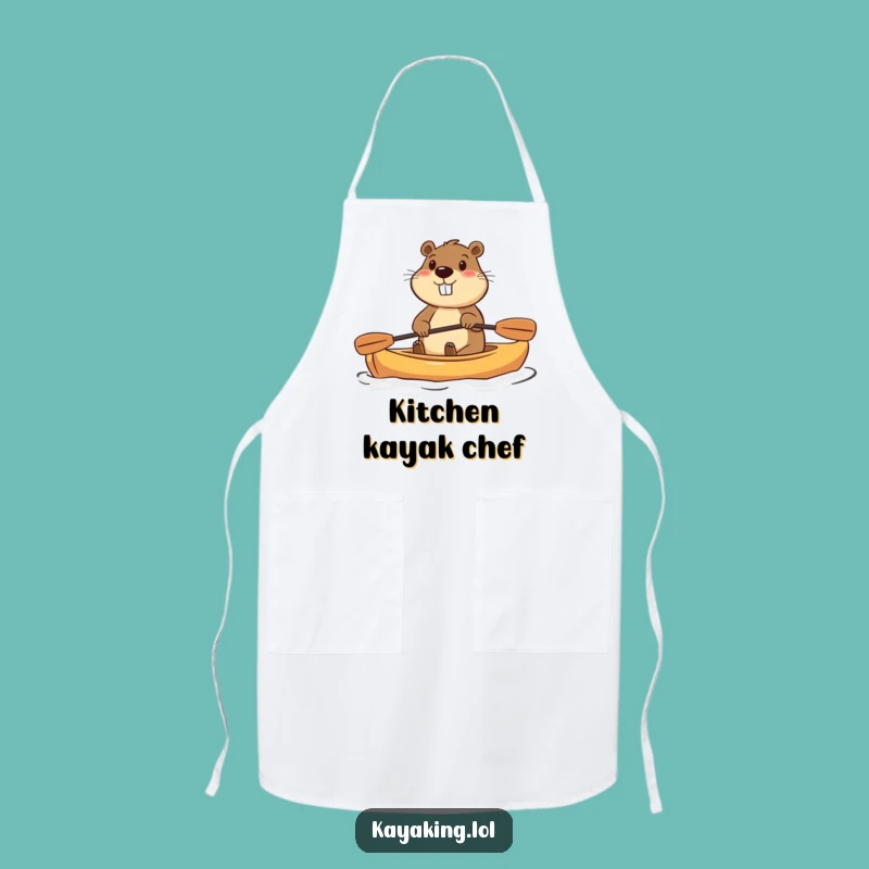 Funny Beaver Kayak Apron: Cook With Determination And Humor
