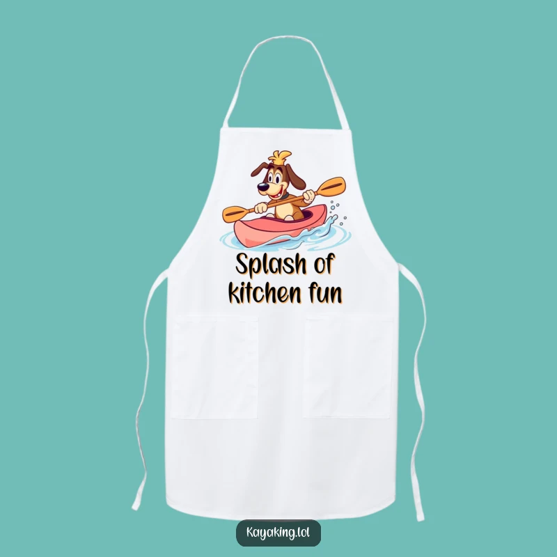 Funny Dog Kayak Apron: Kitchen Fun for Outdoor Enthusiasts