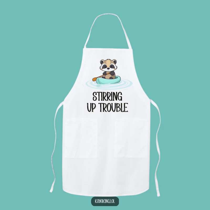 Funny Brave Badger Paddle Apron: Cook with Courage and Humor