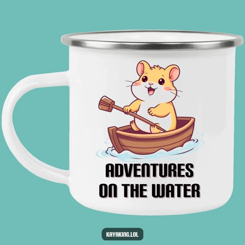 Funny Hamster Boat Race Camping Mug: Adventure Rodent's Paddle Cup, Ideal Funny Gift!