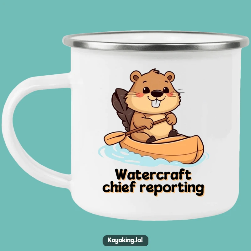 Funny Beaver Kayaking Camping Mug: Stay Fueled with this Determined Paddler's Hilarious Cup
