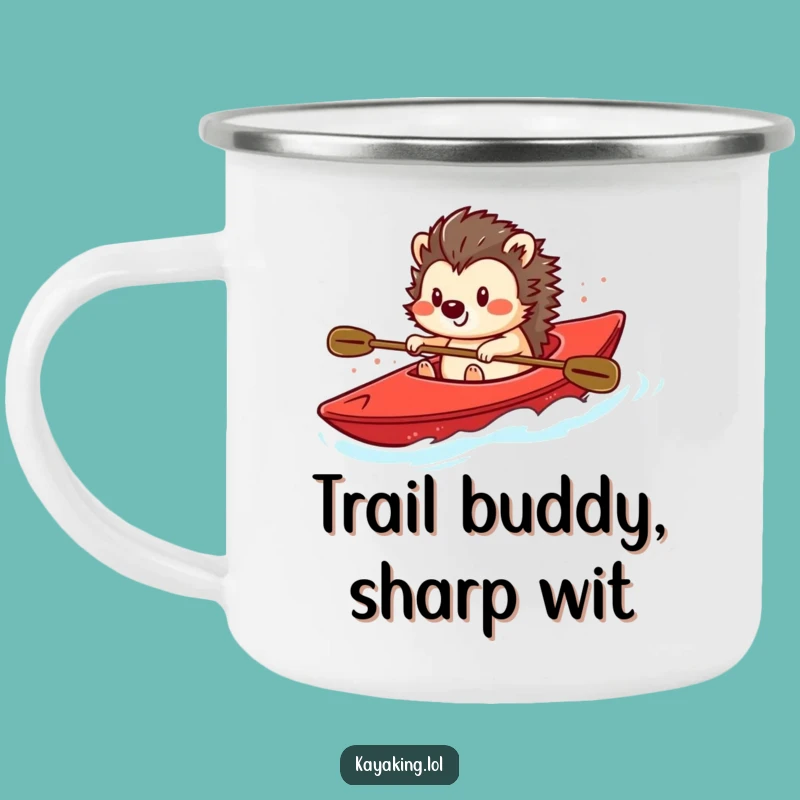 Funny Hedgehog Kayaking Camping Mug - Adventure Fuel!