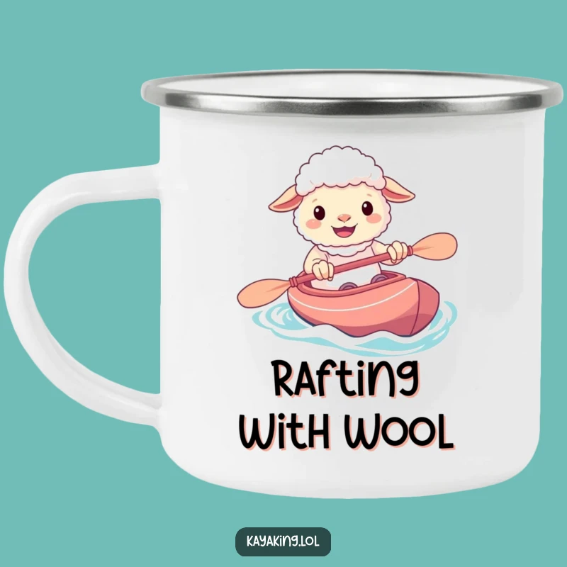 Funny Sheep Kayak Camping Mug: Outdoor Paddling Fun, Hilarious Gift