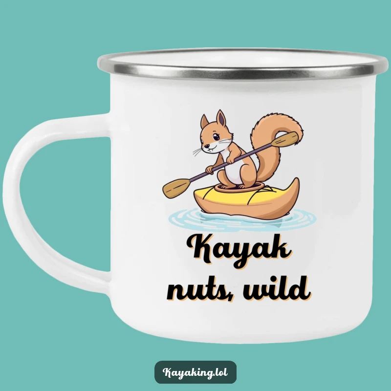 Funny Squirrel Kayak Camping Mug: Durable & Hilarious Outdoor Adventure Cup