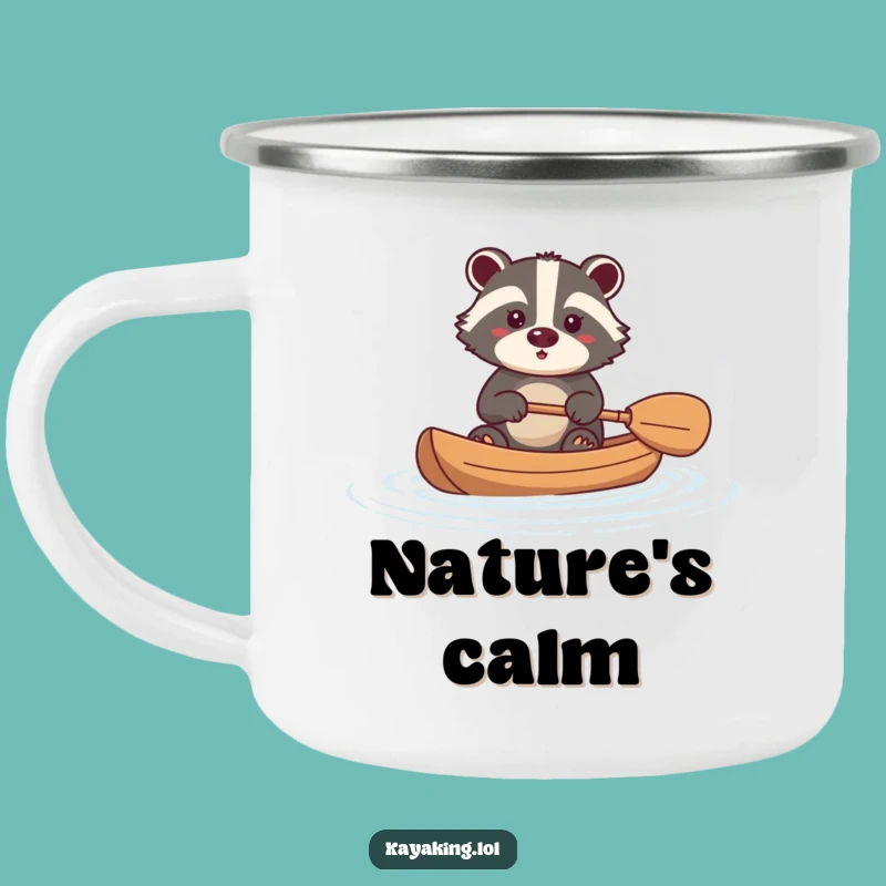 Funny Brave Badger Camping Mug: Outdoor Kayaking Companion - Great Gift