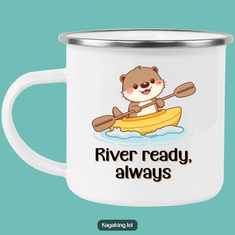 Funny Otter Kayaking Camping Mug - Adventure Fuel!