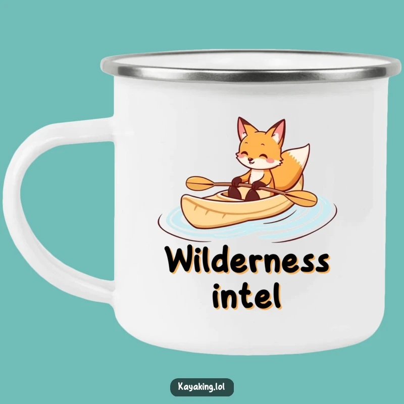 Funny Fox Kayaking Camping Mug: Graceful Navigator, For Outdoor Adventures, Funny Gift