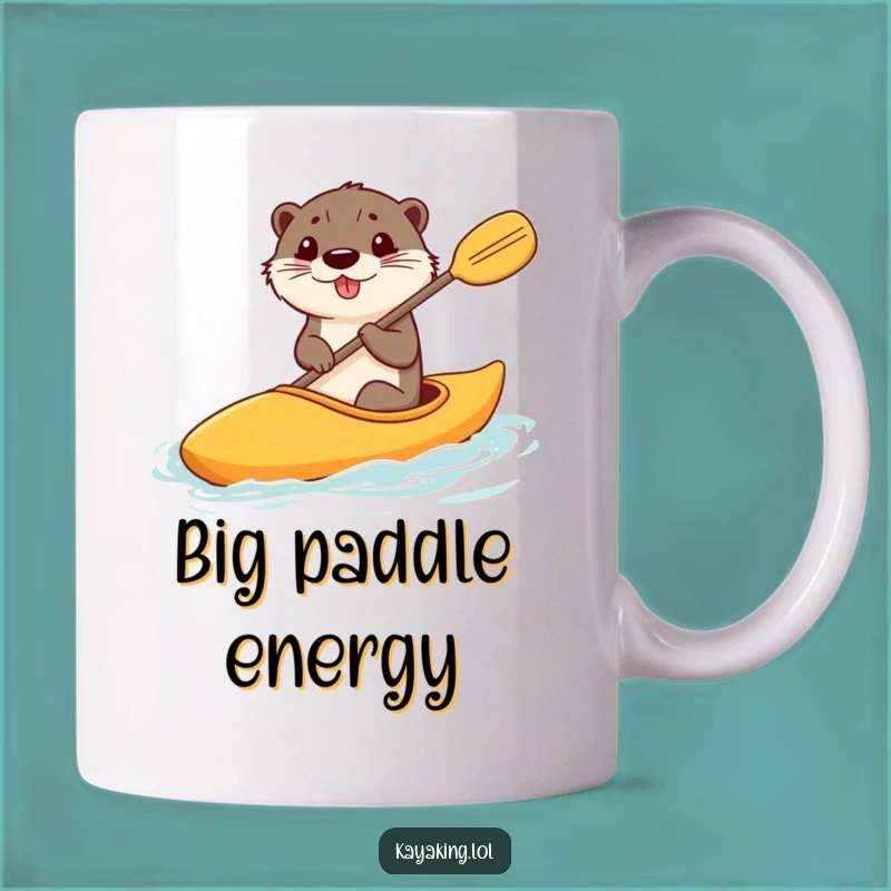 Funny Otter Kayak Mug: Large Paddle, Big Laughs, Perfect Gift