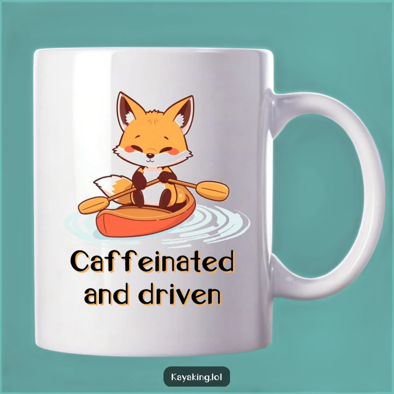 Funny Determined Fox Paddle Mug: Fuel Your Drive with Humor