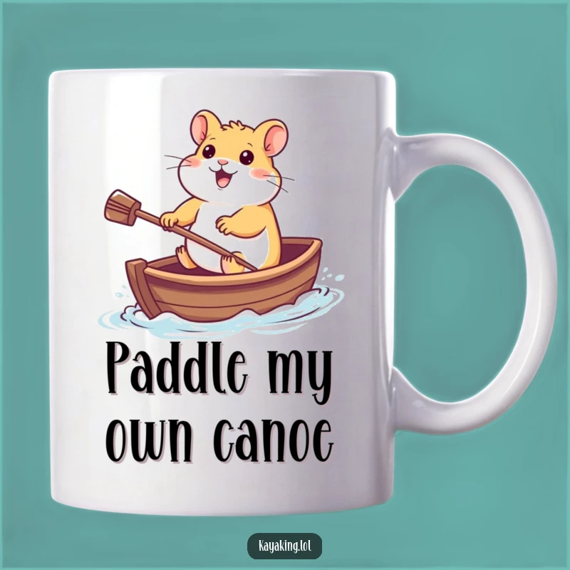 Funny Hamster Boat Race Mug: A Cheerful Rodent's Paddle Power, Perfect Gift!