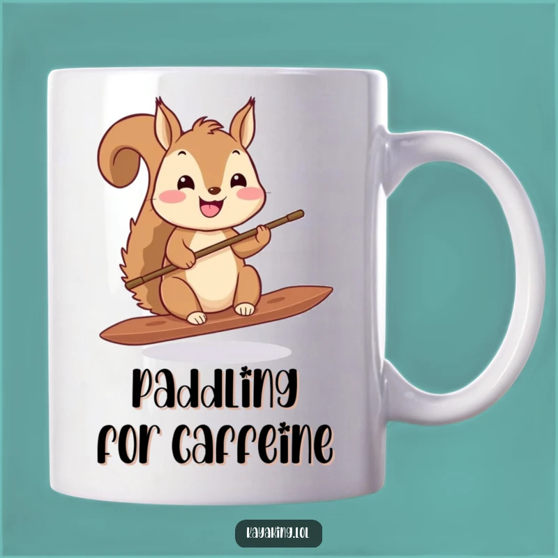Funny Squirrel Paddling Mug: A Tiny Adventure Brew for Happy Moments