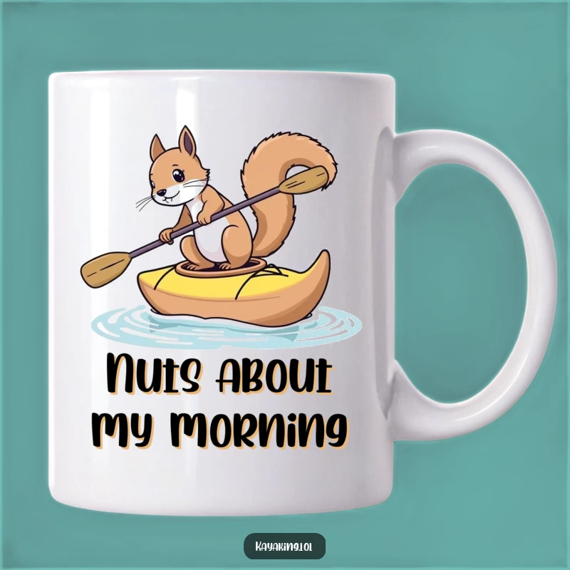 Funny Squirrel Kayaking Mug: Hilarious Animal Adventure Gift for Water Lovers