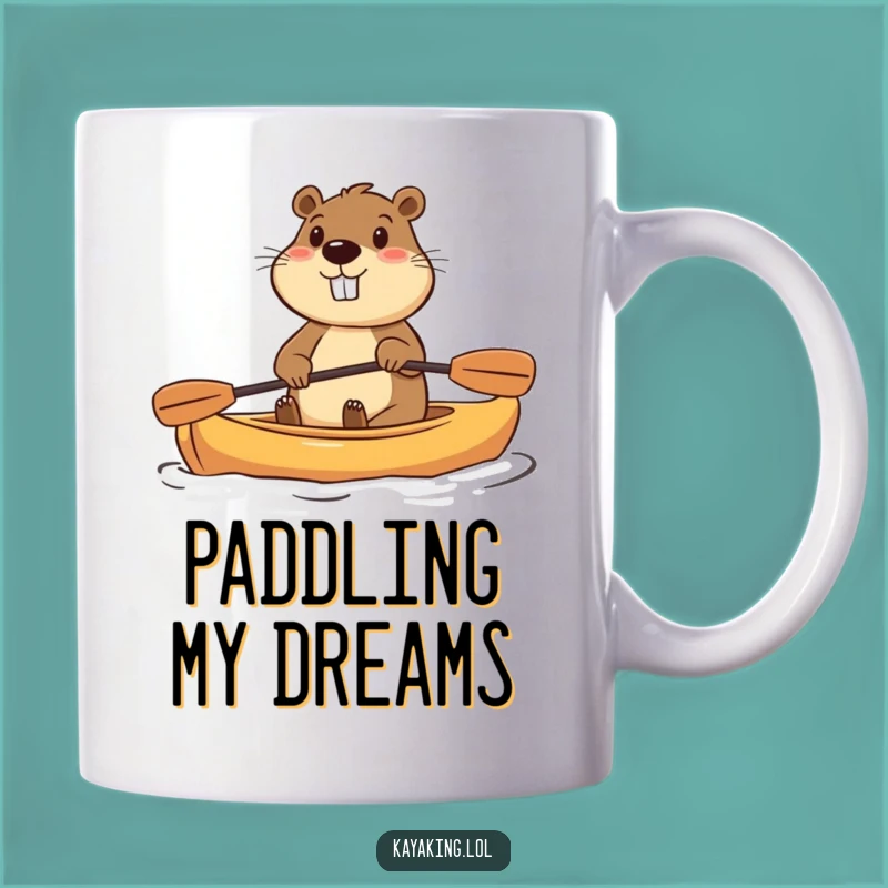 Funny Beaver Kayak Mug: Determined Paddler With Enthusiasm Makes A Great Gift