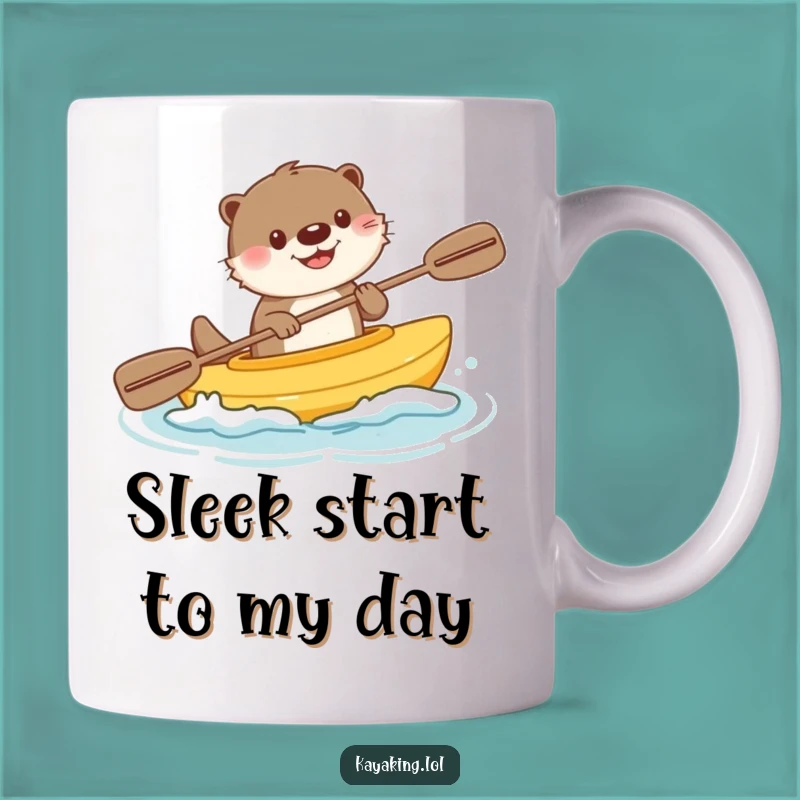 Funny Otter Kayaking Mug - Whimsical Water Adventure Gift