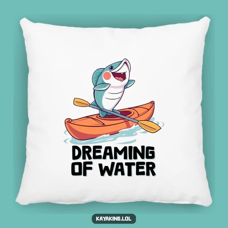 Funny Fish Kayaking Pillow: Relax with this Joyful Angler's Comical Comfort