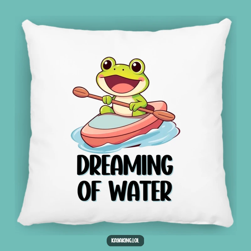 Funny Frog Kayak Pillow: Cute Character, Perfect Humorous Gift for Cozy Relaxation