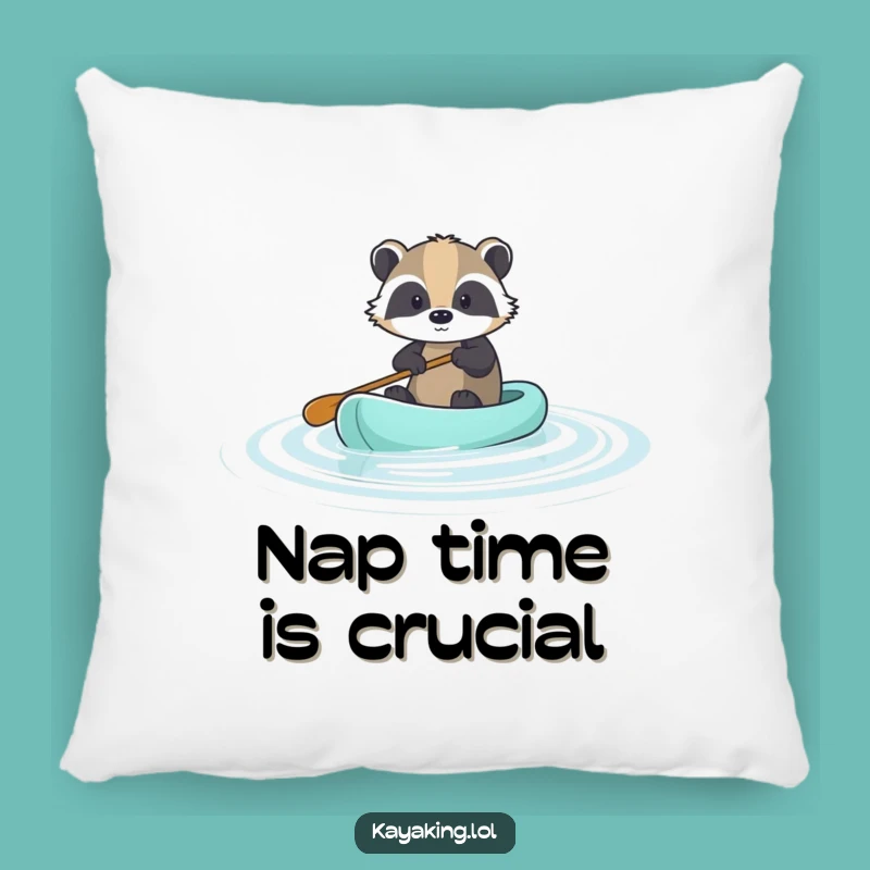 Funny Brave Badger Paddle Pillow: Snuggle Up with Serene Humor