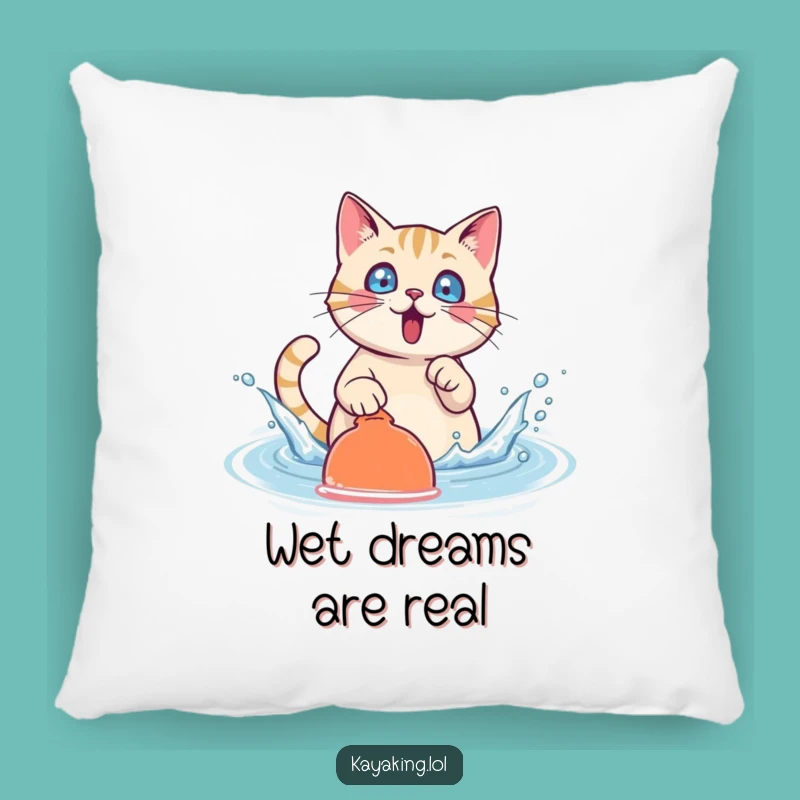 Funny Cat Splash Pillow: Cuddle Up with Fun! This Surprised Pillow is a Wonderful Funny Gift!