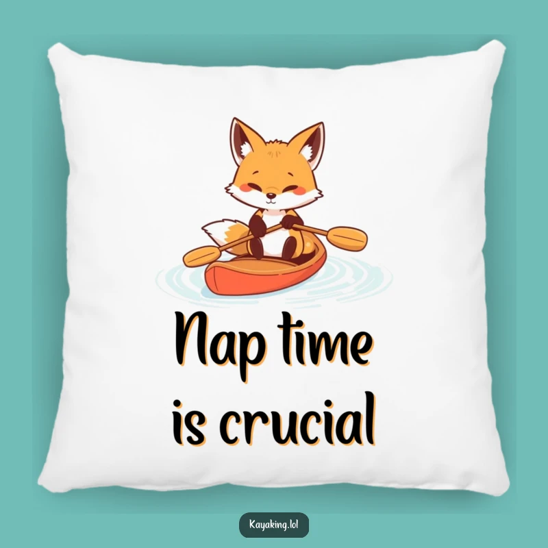 Funny Determined Fox Paddle Pillow: Add Energetic Humor to Your Space