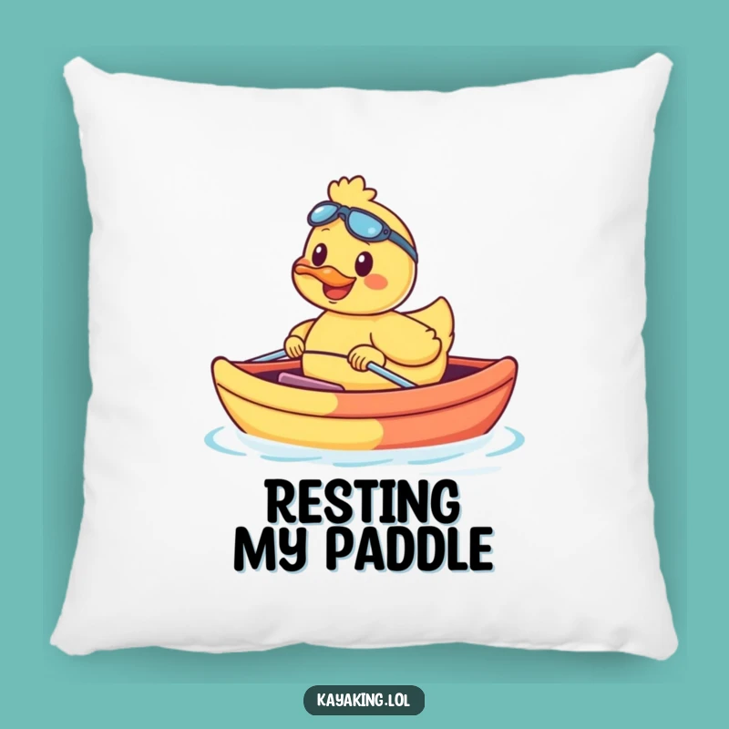 Funny Duck Kayak Pillow: Cozy Smiling Duck Accent, Perfect Funny Gift!