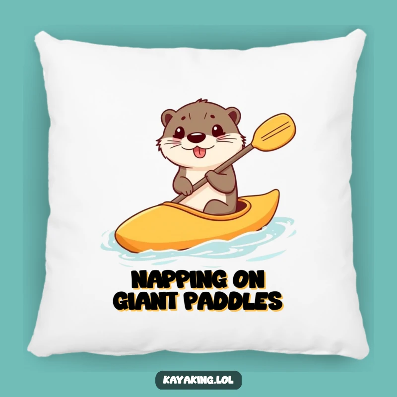 Funny Otter Kayak Pillow: Cozy Up With A Giant Paddle