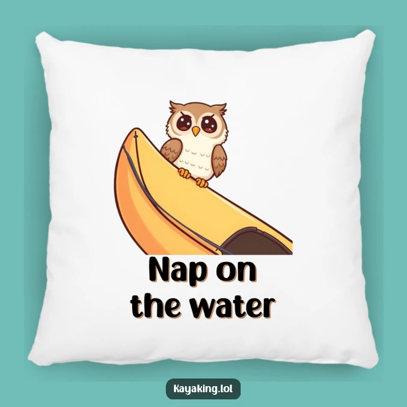 Funny Giggling Owl Kayak Pillow - Soft Cartoon Bird Accent Gift