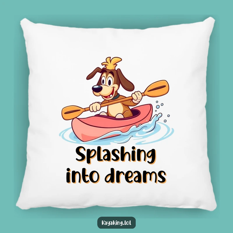 Funny Dog Kayak Pillow: Cute & Comfy with Aquatic Adventure