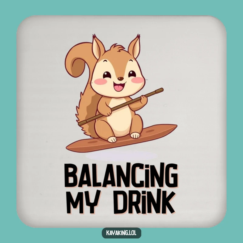 Funny Squirrel Paddling Coaster: Protect Surfaces with Tiny Adventure Style