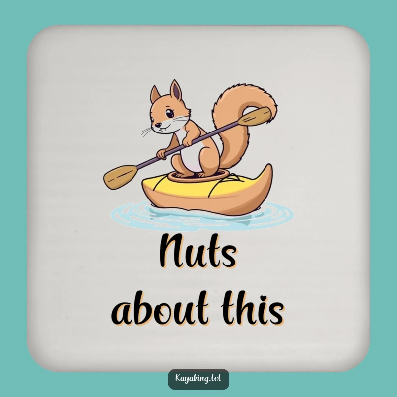 Funny Squirrel Kayak Coasters: Set of Hilarious Animal Protection for Tables