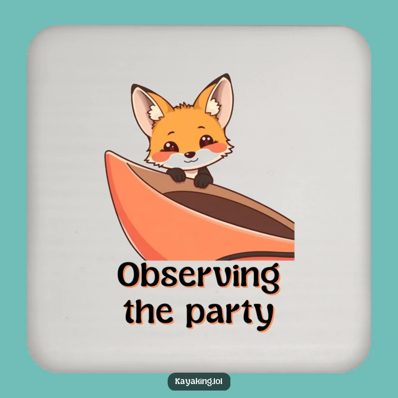 Funny Curious Fox Kayak Coaster - Protect Surfaces in Style