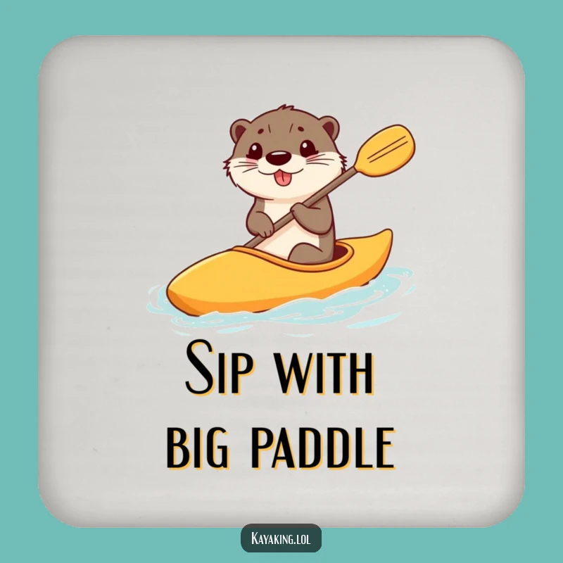 Funny Otter Kayak Coaster: Protect Surfaces With A Big Paddle