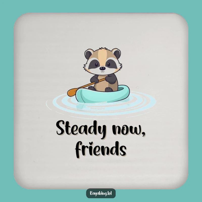 Funny Brave Badger Paddle Coasters: Protect Surfaces with Gentle Humor