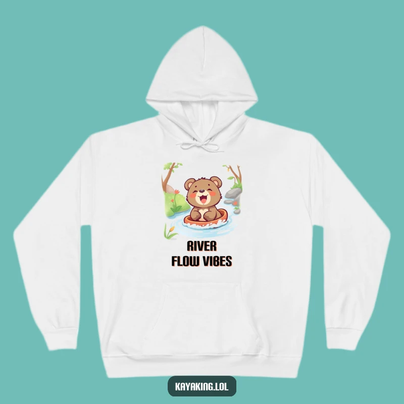 Cozy Funny Bear Cub Stream Hoodie: Warm Laughs, Great Funny Gift