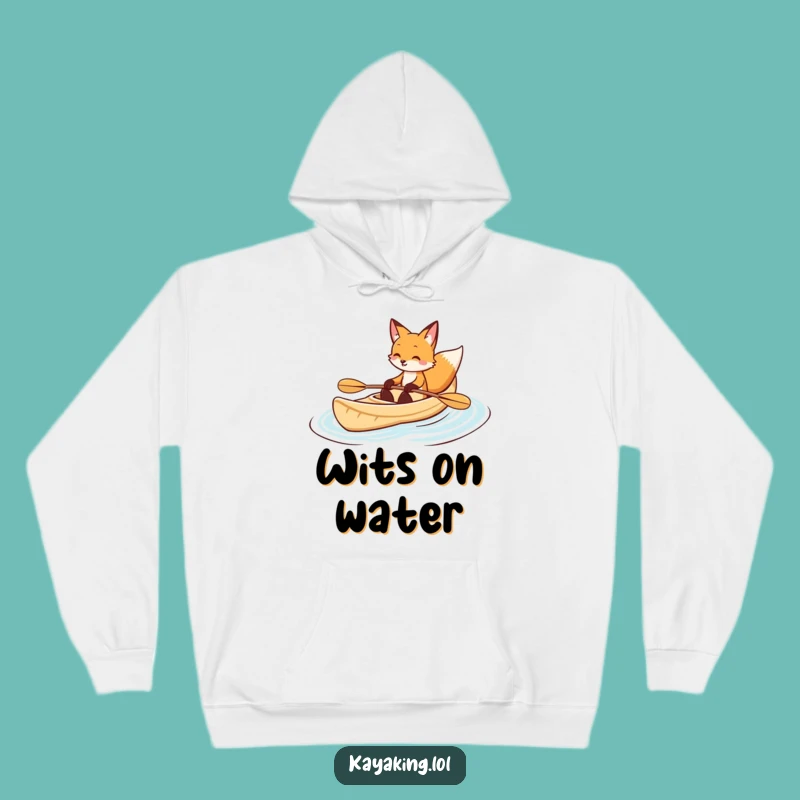 Cozy Funny Fox Kayaking Hoodie: Graceful Navigator, Warm & Snuggly Funny Gift