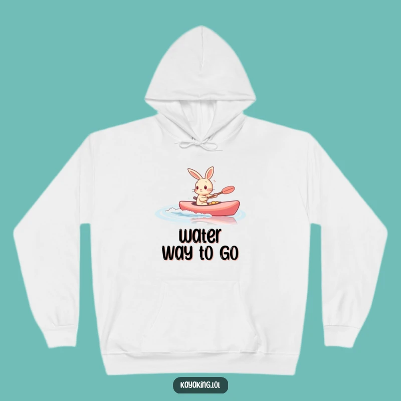 Cozy Funny Rabbit Kayak Hoodie: Warmth for Your Speedy Adventures