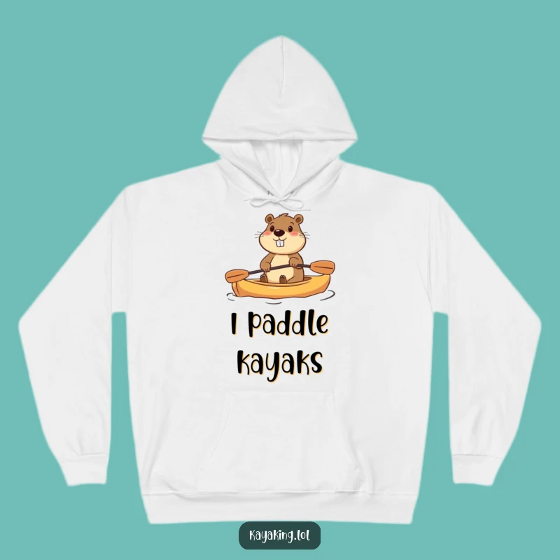 Funny Beaver Kayak Hoodie: Cozy Up With An Enthusiastic Paddler