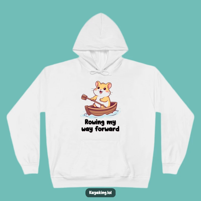 Funny Hamster Boat Race Hoodie: Cozy Rodent Paddling Gear, Ultimate Funny Gift!