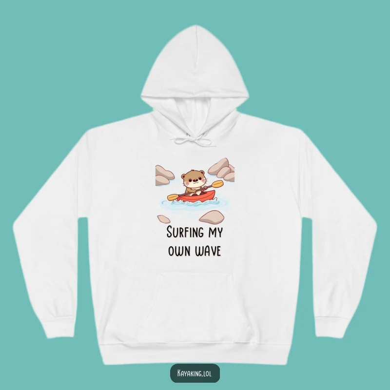 Funny Otter Kayak Hoodie: Cozy Character, Perfect Humorous Gift for Adventurous Souls