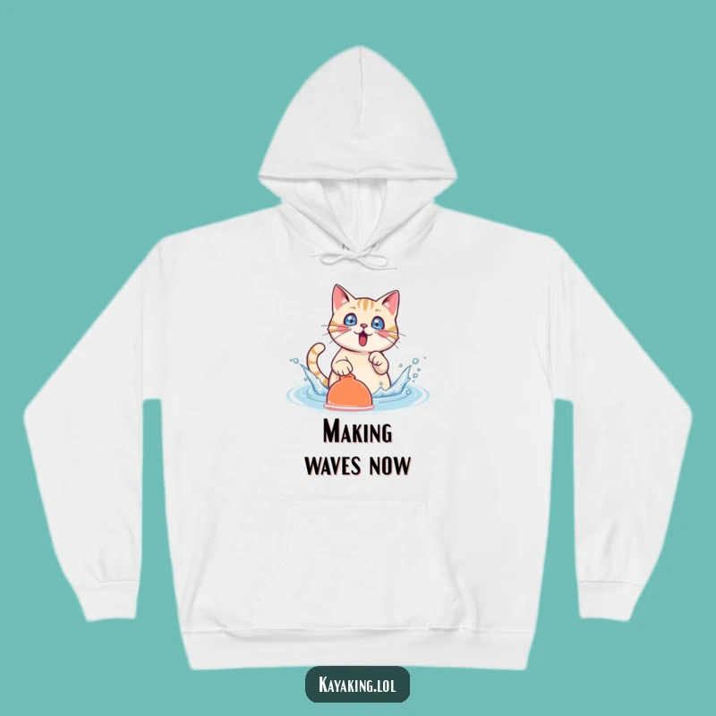 Funny Cat Splash Hoodie: Stay Cozy and Fun with this Surprised Character Hoodie, an Awesome Funny Gift!