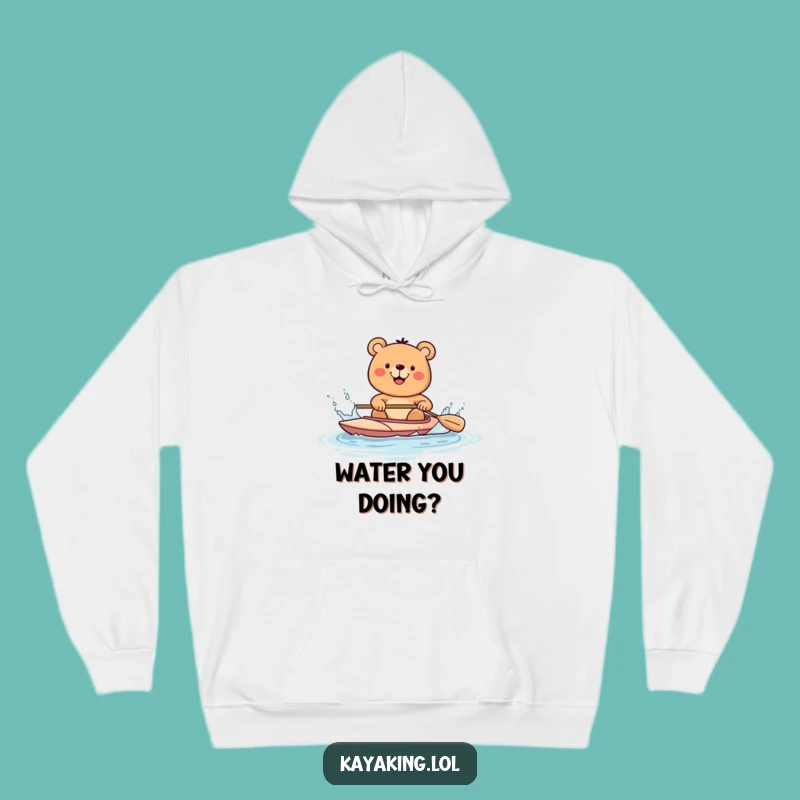 Funny Bear Kayak Hoodie: Cozy Paddler Comfort Gift
