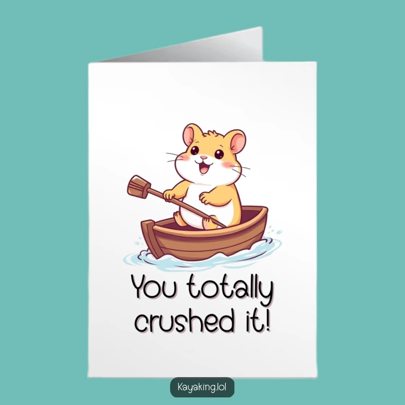 Free Printable Hamster Congrats Card: Hilarious Victory Lap for a Downloadable Gift