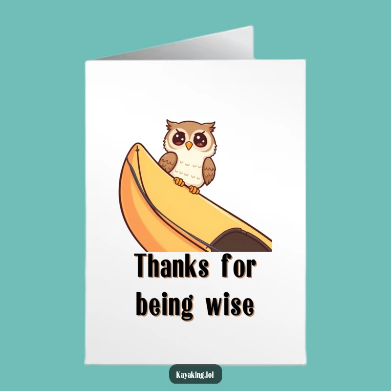Free Printable Giggle Owl Kayak Thank You Card - Funny Downloadable Gratitude