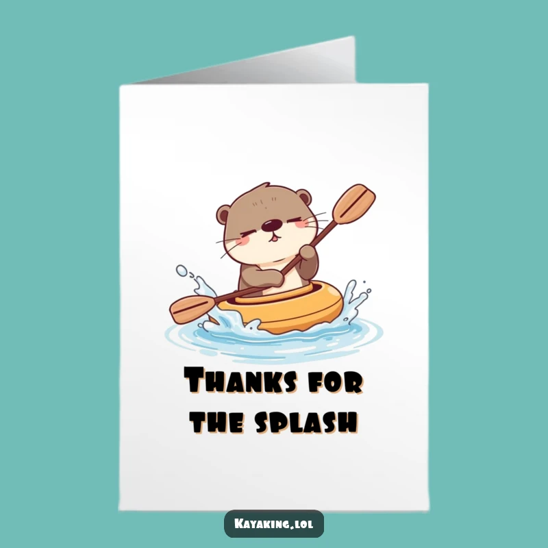 Free Printable Winking Otter Thank You Card - Splashy Downloadable Gratitude