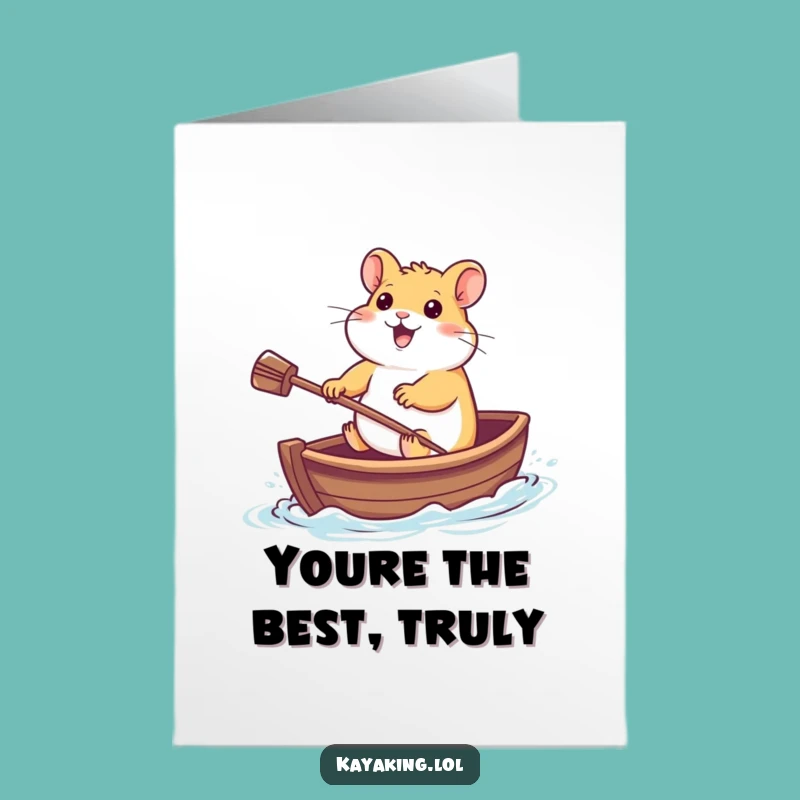 Free Printable Hamster Thank You Card: A Funny Paddle of Gratitude Downloadable Gift
