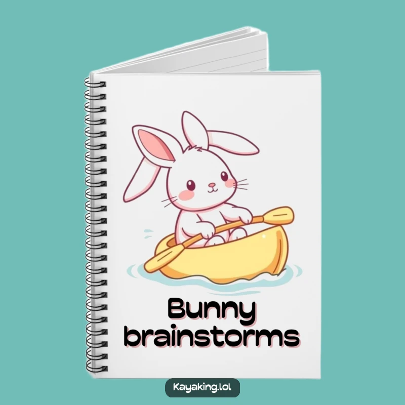 Funny Playful Bunny Notebook: Jot Down Ideas with Cute Kayak Humor